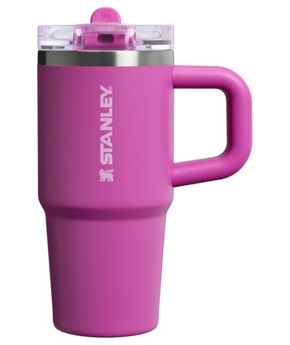 STANLEY Quencher ProTour Flipstraw Tumbler, 14 oz, Dark Blossom | Built-In Straw & Handle | Cupholder Compatible for Travel | Leakproof Insulated Stainless Steel Cup | BPA-Free - color: Dark Blossom, size: 14 Ounces