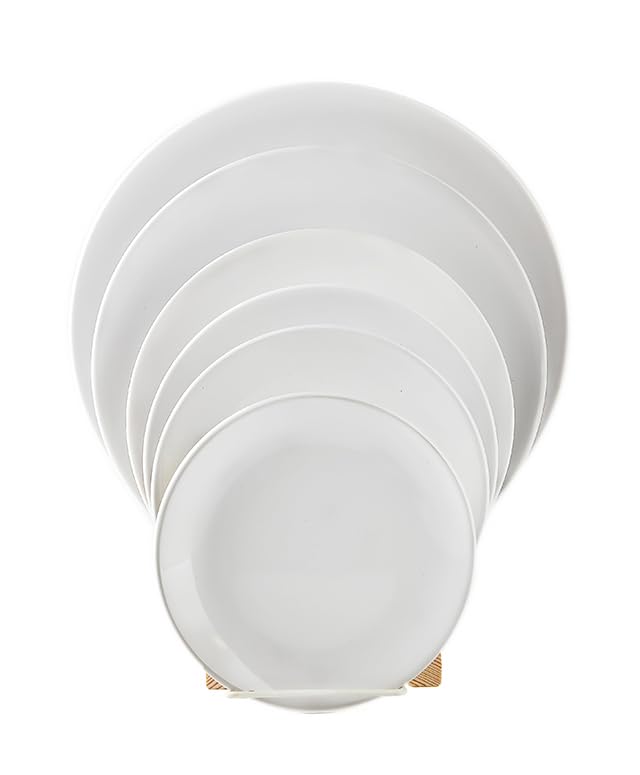 Restaurant Value, Stoneware Coupe Shape Plate 6.5", Bright White, Case of 36 - color: Bright White, size: Plate 6.5"