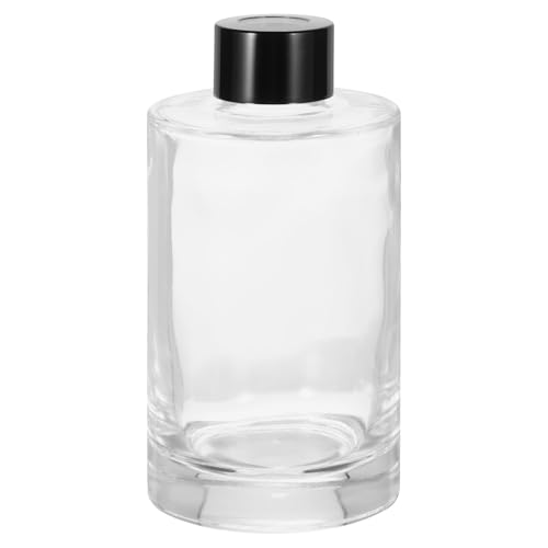 HARFINGTON 200ml/6.8oz Empty Glass Diffuser Bottle 4.9" x 2.5" Refillable Fragrance Accessories Aromatherapy Jar Container for Replacement Reed Diffuser DIY Home Bathroom Transparent - size: 4.9" x 2.5"