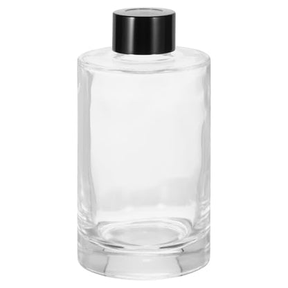 HARFINGTON 200ml/6.8oz Empty Glass Diffuser Bottle 4.9" x 2.5" Refillable Fragrance Accessories Aromatherapy Jar Container for Replacement Reed Diffuser DIY Home Bathroom Transparent - size: 4.9" x 2.5"