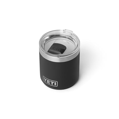 YETI Rambler 10 oz Ceramic Lined Lowball 2.0, Vacuum Insulated with MagSlider Lid, Black - color: Black