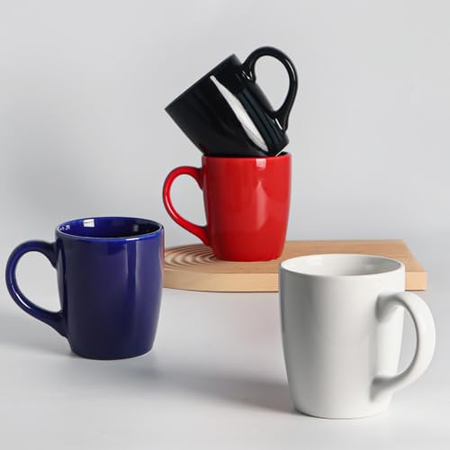 harebe 20 OZ Large Coffee Mug, Ceramic Tea Cup for Office and Home, Big Capacity with Handle, Cups for Men Women Mug Lovers, Microwave & Dishwasher Safe, Black - color: glossy black