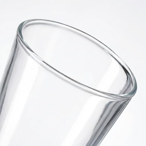 Elsjoy 4 Pack 7 Inch Clear Glass Vases for Centerpieces, Modern Tapered Flower Vase Set for Home Decor, Wedding, Housewarming Gift