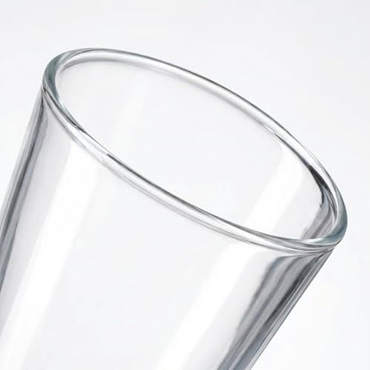 Elsjoy 4 Pack 7 Inch Clear Glass Vases for Centerpieces, Modern Tapered Flower Vase Set for Home Decor, Wedding, Housewarming Gift