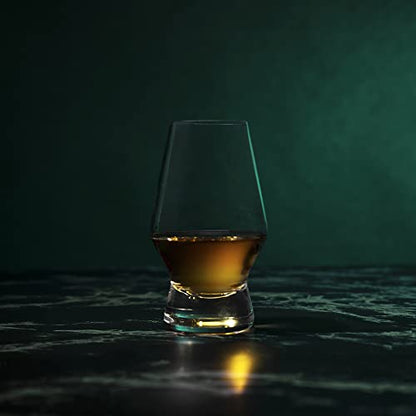 Viski Raye Crystal Scotch Glasses, Set of 2, clear, 8 oz - style: Scotch