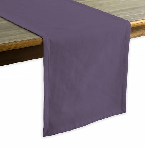 Calicot Table Runner 100% Cotton Table Runners 48 inches Long (14" x 48") | Washable Reusable Table Runner for Home Farmhouse Kitchen Dining Party Wedding Hotel Decorations - Dusty Grape Purple - color: Dusty Grape Purple, size: 14" x 48"