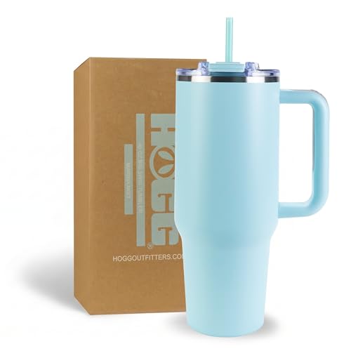 Hogg Big Swig 40oz Tumbler with Handle and Straw - Marina Mist, 40 oz Tumbler, Insulated Cup with Handle, 40oz Water Bottle with Straw, Thermal Cups, Leak Proof Lid, Travel Mugs, Stainless Steel - color: Marina Mist