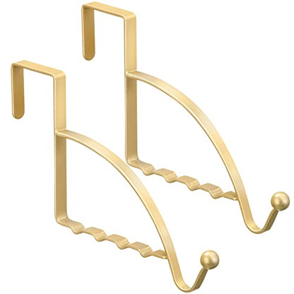 Hotop 2 Pcs Over The Door Hooks, Clothes Hanger, Over Door Hanger, Champagne Gold - color: Champagne Gold