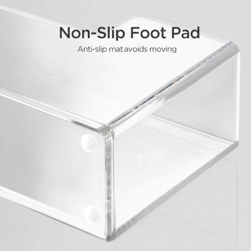 HBlife Acrylic Guest Towel, Paper Napkin Holder for Bathroom - Clear Waterproof Vertical Stand, Disposable Paper Hand Towel Dispenser, Modern Table Tray for Kitchen, Home, Hotel, Office(2 Pack) - color: Clear Guest Towel Holder (2 Pack)