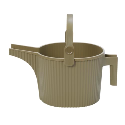 Martha by Martha Stewart Hachiman Large Watering Can with Widened Spout | 5 L Plant Watering Can for Indoor and Outdoor Plants, Hands-Free Filling, 15" × 7.2", Olive - color: Olive, size: Large