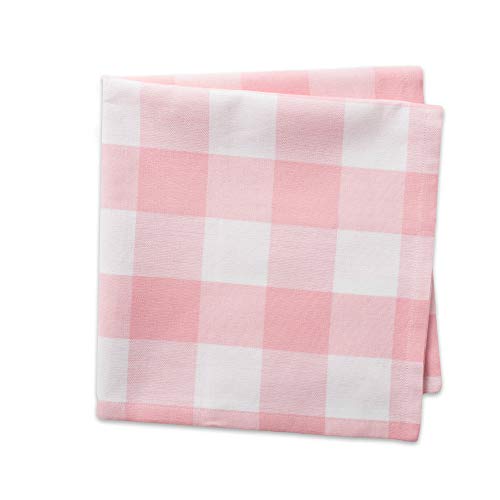 DII Buffalo Check Collection, Classic Farmhouse Cloth Napkin Set, 20x20, Pink & White, 6 Piece - color: Pink & White, size: 20" x 20" (Set of 6)