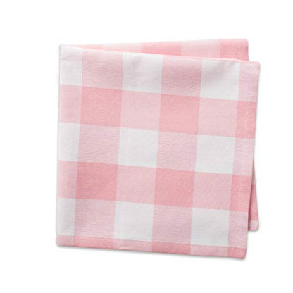 DII Buffalo Check Collection, Classic Farmhouse Cloth Napkin Set, 20x20, Pink & White, 6 Piece - color: Pink & White, size: 20" x 20" (Set of 6)