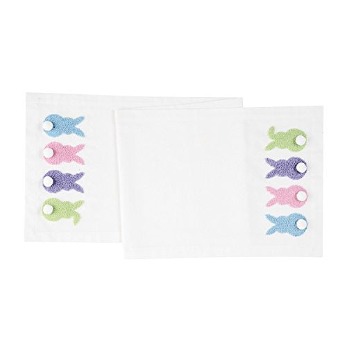 Easter Bunny Rabbit Bum Tufted Tails 100% Cotton Table Runner 14" x 51" | Easter Decor, Farmhouse Decor, Gift Idea