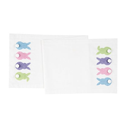 Easter Bunny Rabbit Bum Tufted Tails 100% Cotton Table Runner 14" x 51" | Easter Decor, Farmhouse Decor, Gift Idea