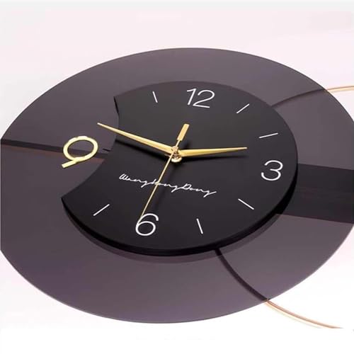 Large Decorative Wall Clock, Metal Modern Light Luxury Wall Decorative Silent No Ticking Numerals Clocks Creative Wall Art Home Decor for Living Room (Size : 100 CM/39 in) - size: 39 in