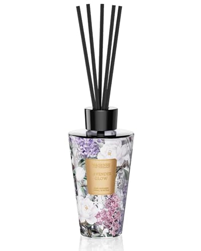 M&SENSE Reed Diffuser Set, Lavender Glow, 8.79 oz Natural Essential Oil | Non-Toxic Organic, Long-Lasting Fragrance, Ideal for Bathroom, Bedroom, Gifts for Women - color: Lavender