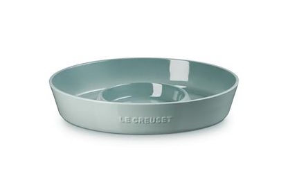 Le Creuset Stoneware Signature Oval Chip and Dip Platter, 13", Sea Salt - color: Sea Salt
