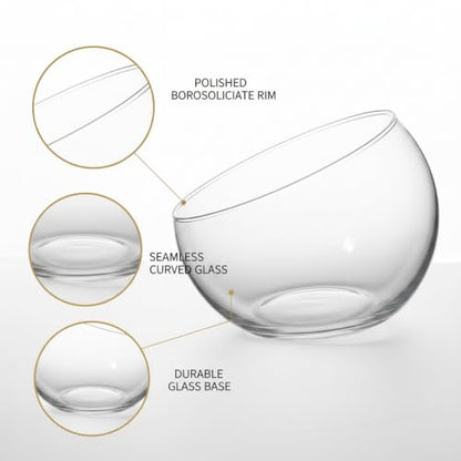 Geometric Glass Terrarium, Borosilicate Planter for Succulents and Air Plants, Desktop Display Vessel (1 PC)