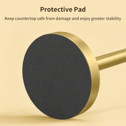 3.9lbs Heavy Duty Paper Towel Holder Countertop Weighted Base Gold | Stainles Steel,Modern Standing Countertop Dispenser for Kitchen,Easy One-Handed Tear - color: Gold