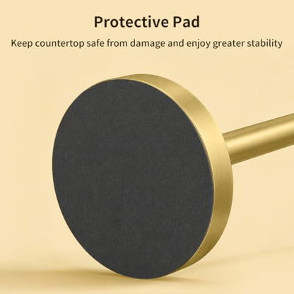 3.9lbs Heavy Duty Paper Towel Holder Countertop Weighted Base Gold | Stainles Steel,Modern Standing Countertop Dispenser for Kitchen,Easy One-Handed Tear - color: Gold