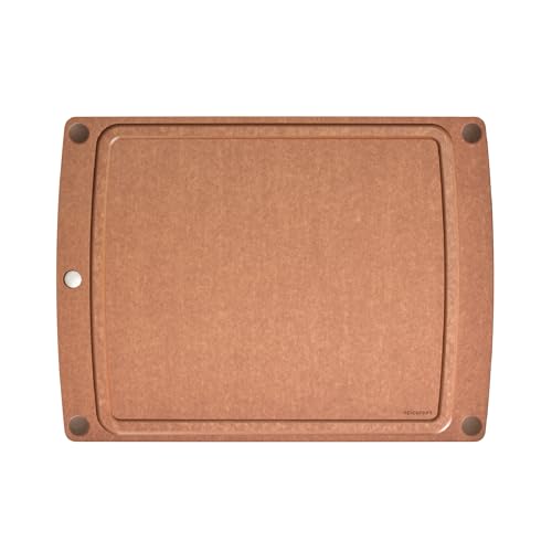 Epicurean All-In-One Cutting Board with Non-Slip Feet and Juice Groove - Non-toxic, Dishwasher Safe,Made in the USA, 19.5" x 14.5", Nutmeg - color: Nutmeg/Brown, size: 19.5"L x 14.5"W