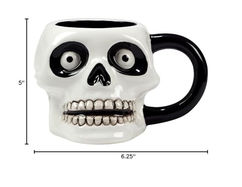 Scaredy Cat 3-D Ceramic Halloween Mugs, Set of 4 – Add spooky fun to your fall mornings with ghost, pumpkin, skull, and black cat designs, perfect for coffee, cocoa, or festive party drinks