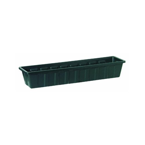 Root & Vessel Poly-Pro Plastic Flower Box Planter, Hunter Green, 36-Inch - color: Green, size: 36-Inch