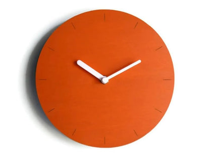 Minimalist Wooden Wall Clock, Modern Round Silent Non-Ticking Clock, Natural Wood Decorative Clock for Living Room Bedroom Office, 12 Inch