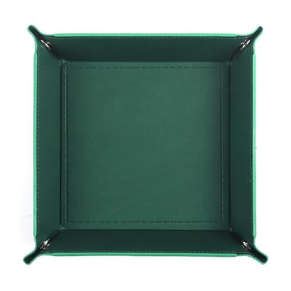 Valet Tray Desktop Storage Organizer – Vegan Leather Catchall Tray Bedside Vanity Tray Nightstand Caddy Holder for Remote Controller, Watch, Keys, Phone, Wallet, Coin, Jewelry, Midnight Green - color: Midnight Green
