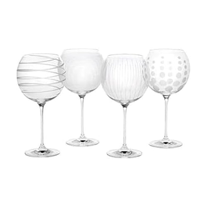 Mikasa Cheers Balloon Goblet Wine Glass, 24.5-Ounce, Set of 4, Transparent - style: Balloon Goblet Wine