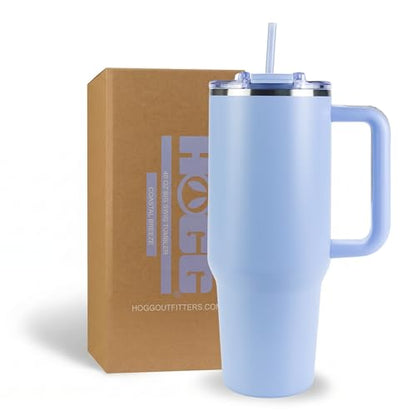 Hogg Big Swig 40oz Tumbler with Handle and Straw - Coastal Breeze, 40 oz Tumbler, Insulated Cup with Handle, 40oz Water Bottle with Straw, Thermal Cups, Leak Proof Lid, Travel Mugs, Stainless Steel - color: Coastal Breeze