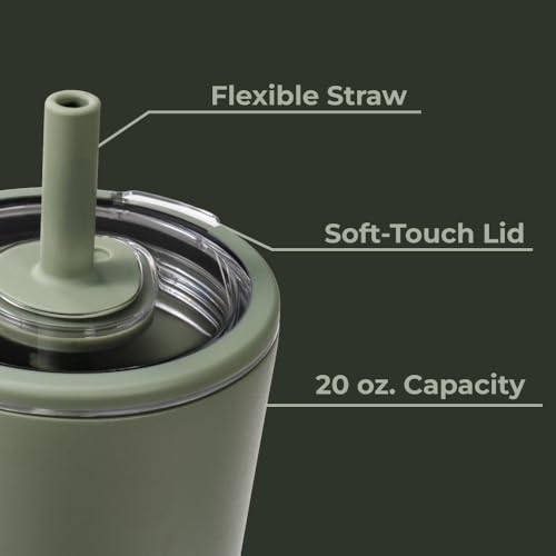 HydroJug Everyday Tumbler 20 oz, Ceramic-Lined Straw Cup, Courtyard - color: Courtyard, size: 20 Ounces