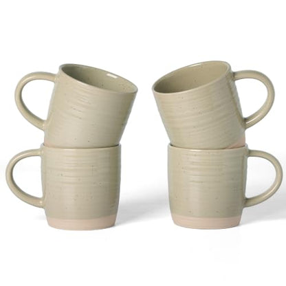 famiware Coffee Mugs Set of 4, 13 oz Mug Set, Ceramic Cup Set with Handle | Stoneware Mug for Coffee, Tea, Latte, Cappuccino, Microwave and Dishwasher Safe, Constellation Series，Honey - color: Constellation-Honey, size: 4 Count (Pack of 1)