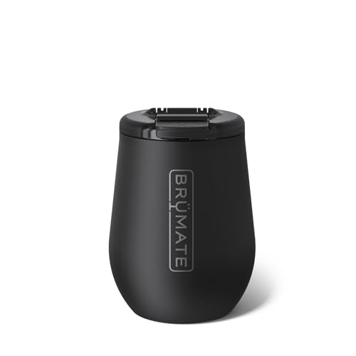 BrüMate Uncork'd 14oz Insulated Wine Tumbler, Matte Black | 100% Leakproof, Locking Lid, Insulated Stainless Steel, Travel & Outdoors, Glass-Free Zone Friendly, 4+ Hours Cold - color: Matte Black
