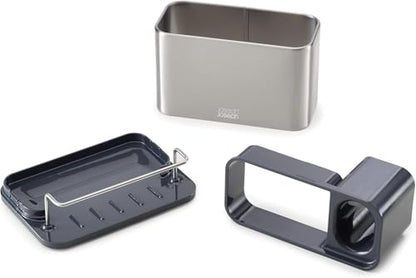Joseph Joseph Surface Stainless Steel Caddy Sink Area Organizer and Sponge Holder, Gray - color: Grey, size: Large