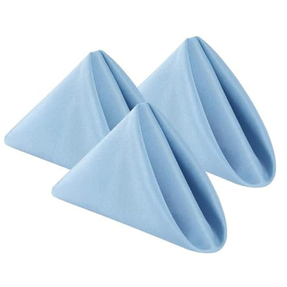 Bailarina Cloth Napkins Set of 80,17x17 inches Dinner Napkins Cloth Washable,Polyester Square Table Cloth Napkin Bulk with Hemmed Edges Ideal for Banquets, Parties and Weddings-Blue Mist - color: Blue Mist