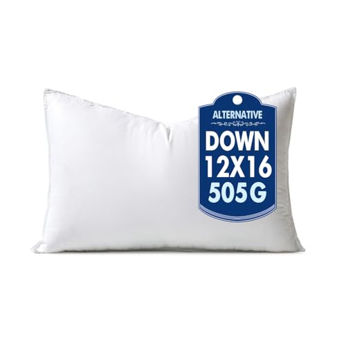 MIULEE 12x16 Inch Synthetic Down Alternative Pillow Insert | Decorative Throw Pillow 12 x 16 Inch Body Bed Sleeping Ultra Soft Fluffy Form for Sofa Couch Bed - size: 12x16Inch (pack of 1)