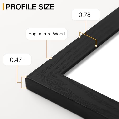 Vittanly 12 Pack Gallery Wall Frame Set, Black, Walnut Brown, Dark Grey | Gallery Wall Frame Set: 4pcs 8x10, 4pcs 5x7 & 4pcs 4x6 Photos for Wall & Table, Picture Frames made of Engineered Wood - color: Black & Walnut Brown & Dark Grey