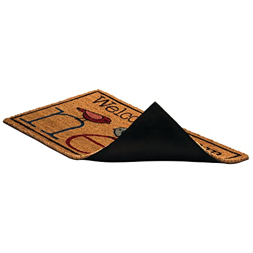 Notrax, Welcome Nest, Vinyl-Backed Natural Coir Doormat, 0.5" Thick Entry Mat for Indoor or Outdoor Use, 18"x30", C12 (C12S1830NW)