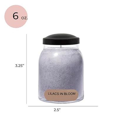 A Cheerful Giver - Lilacs In Bloom Baby Scented Glass Jar Candle (6oz) with Lid & True to Life Fragrance Made in USA - size: 6oz Baby
