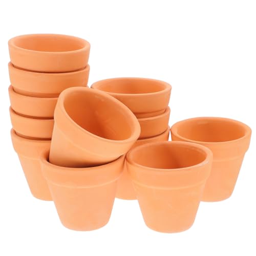 DECHOUS 12-Pack Mini Terracotta Pots, 2.16 Inch Clay Planters | Small Plant Pots with Drainage Holes for Succulents, Cactus, Herbs, Seedlings, Indoor Gardening, DIY Crafts