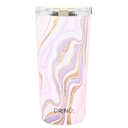 Drinco - 20 oz Stainless Steel Tumbler | Double Walled Vacuum Insulated Mug With Lid, 2 Straws, For Hot & Cold Drinks (20oz Rosa Gold) - color: 20oz Rosa Gold