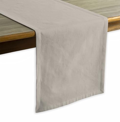 Calicot Table Runner 100% Cotton Table Runners 48 inches Long (14" x 48") | Washable Reusable Table Runner for Home Farmhouse Kitchen Dining Party Wedding Hotel Decorations - Frosted Beige - color: 16. Frosted Beige, size: 14" x 48"