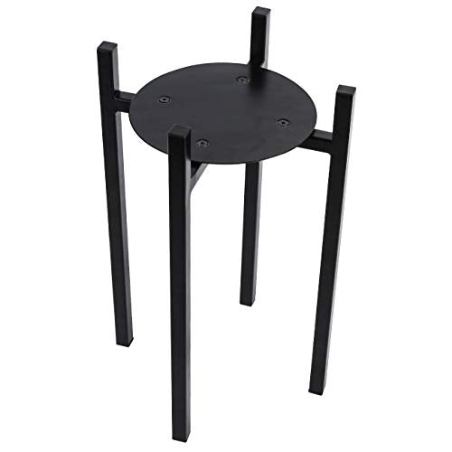 Sunnyglade 15" High Plant Stand Indoor Metal Potted Plant Holder Sturdy | Plant Stand Indoor Galvanized Steel Pot Stand with Stylish Mid-Century Design, Medium for Indoor Outdoor House Garden & Patio