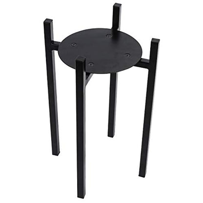 Sunnyglade 15" High Plant Stand Indoor Metal Potted Plant Holder Sturdy | Plant Stand Indoor Galvanized Steel Pot Stand with Stylish Mid-Century Design, Medium for Indoor Outdoor House Garden & Patio