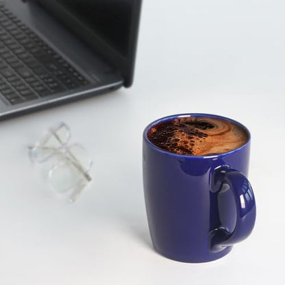 harebe 20 OZ Large Coffee Mug, Ceramic Tea Cup for Office and Home, Big Capacity with Handle, Cups for Men Women Mug Lovers, Microwave & Dishwasher Safe, Blue - color: Blue
