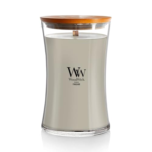 WoodWick Large Hourglass Fireside Candle, Premium Soy Blend Wax, Crackles as it burns, Perfect for Gifting, 21oz - color: Fireside, size: 21.5oz