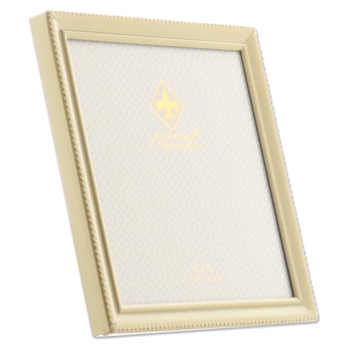 Lawrence Frames Bead Border Design, 5x5, Satin Gold - color: Satin Gold, size: 5x5