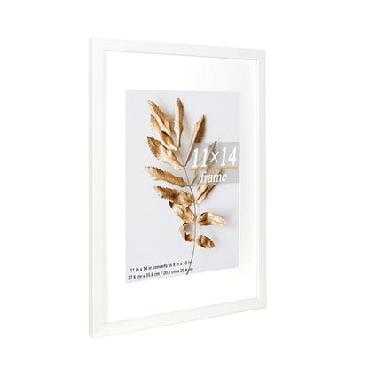 11x14 Picture Frame White 3 Pcs set can Display 8x10 Picture with Mat or 11x14 Without Mat on the Wall - color: White, size: 11x14 in-3Pack
