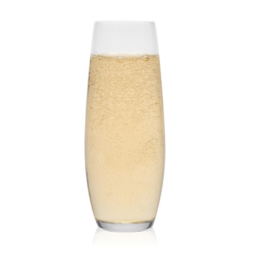 Libbey Stemless Flute Glasses, 9.6-ounce, Set of 6 - color: Large Stemless Flute 6
